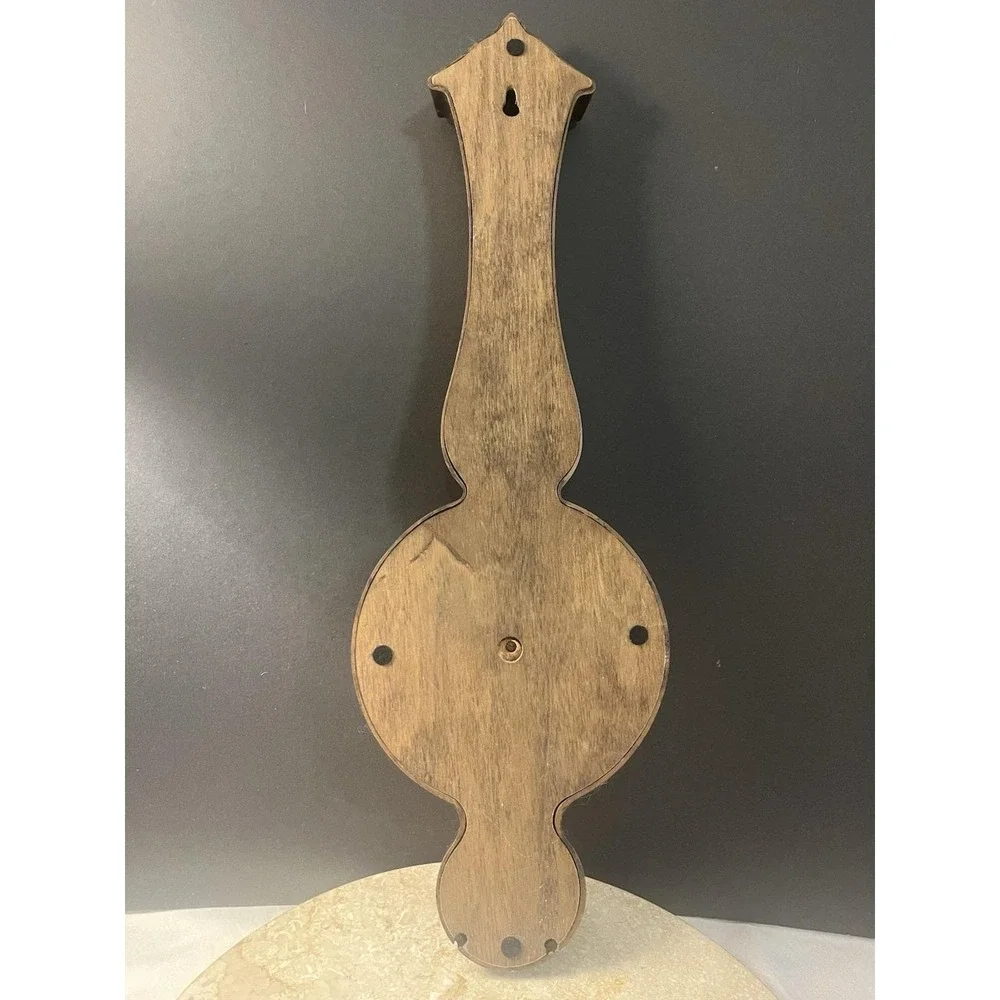 Wooden Barometer Taylor Instrument Companies Vintage Banjo  Weather Station